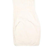REISS Womens Cream Fit & Flare Woven Mini Dress Polyester Blend UK 10 Elegant