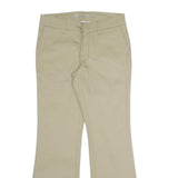 DICKIES Womens Cotton Blend Beige Regular Fit Flared Trousers W29 L30 Workwear