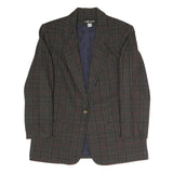 SAG HARBOUR Womens Brown Check Tailored Blazer Jacket UK 14 Polyester Blend