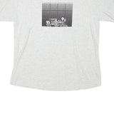 BELTON Mens White & Maroon Vintage T-Shirt L Short Sleeve Crew Neck Railroad
