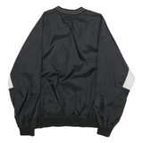 NIKE Mens Black & White V-Neck XL Nylon Sweatshirt Pullover Sports Casual