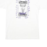 LEE Mens White Tim Allen Powers America Graphic T-Shirt L Short Sleeve Crew Neck