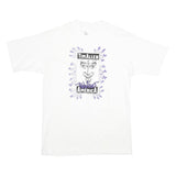 LEE Mens White Tim Allen Powers America Graphic T-Shirt L Short Sleeve Crew Neck