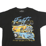 FAST AND FURIOUS Mens Black Graphic T-Shirt XL Short Sleeve Crew Neck Racing Car