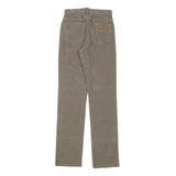 WRANGLER Womens Slim Fit Cotton Blend Beige Slim Leg Trousers W24 L31 Zip