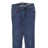 DKNY Mens Slim Blue Denim Skinny Fit Cotton Jeans W30 L30 Stylish Pockets Zip