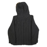 CALVIN KLEIN Womens Black Jacket XL Polyester Blend Hooded Zip Plain Winter Coat