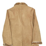 TALLA & MODA Womens Beige Classic Jacket M Polyester Blend Plain Button Closure