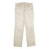 CARHARTT Womens Cotton Blend Beige Classic Straight Trousers W30 L30 Workwear