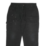 DICKIES Mens Black Regular Fit Straight Leg Denim W38 L32 Workwear Casual