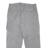 LETS GO Mens Cotton Blend Grey Relaxed Cargo Trousers W38 L30 Casual Workwear