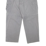 LETS GO Mens Cotton Blend Grey Relaxed Cargo Trousers W38 L30 Casual Workwear