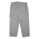 LETS GO Mens Cotton Blend Grey Relaxed Cargo Trousers W38 L30 Casual Workwear