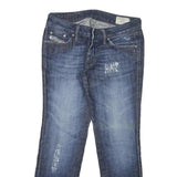 DIESEL Womens Jeans Blue Regular Straight Denim Medium W28 L25 Stylish Zip