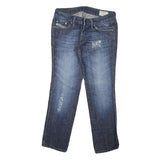 DIESEL Womens Jeans Blue Regular Straight Denim Medium W28 L25 Stylish Zip