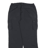 SWITCHER Mens Polyester Blend Black Relaxed Cargo Trousers W36 L30 Zip Pocket