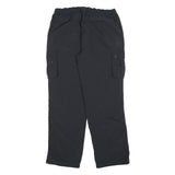 SWITCHER Mens Polyester Blend Black Relaxed Cargo Trousers W36 L30 Zip Pocket