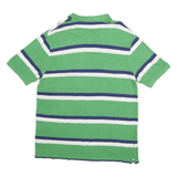 CHAPS Mens Green & Blue Striped Short Sleeve Polo Shirt 2XL Cotton Casual Tee
