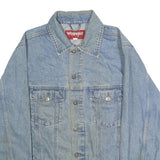 WRANGLER Mens Blue Denim Jacket M Cotton Classic Button Closure Casual Retro