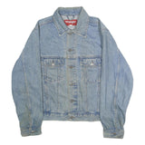WRANGLER Mens Blue Denim Jacket M Cotton Classic Button Closure Casual Retro