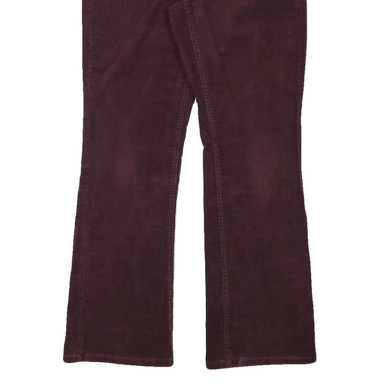 TOMMY HILFIGER Womens Cotton Blend Burgundy Regular Straight Trousers W31 L31