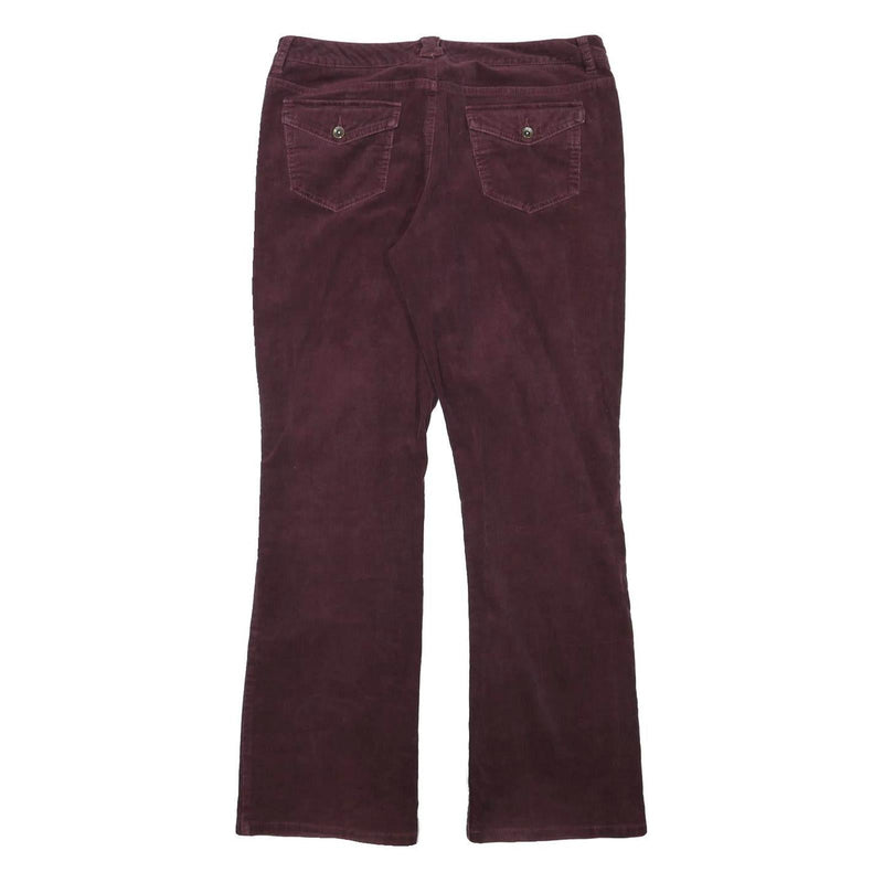 TOMMY HILFIGER Womens Cotton Blend Burgundy Regular Straight Trousers W31 L31