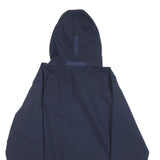 JACK WOLFSKIN Womens Navy Blue Jacket L Polyester Outdoor Zip Hooded Plain