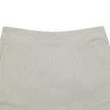 CALVIN KLEIN Womens Cream Cotton Mini Skirt Plain Size S Casual Stylish