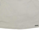 CALVIN KLEIN Womens Cream Cotton Mini Skirt Plain Size S Casual Stylish