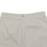 CALVIN KLEIN Womens Cream Cotton Mini Skirt Plain Size S Casual Stylish
