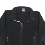 NIKE Womens Black Polyester Fleece Jacket M Zip Outdoor Casual Sportswear