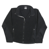 NIKE Womens Black Polyester Fleece Jacket M Zip Outdoor Casual Sportswear