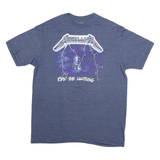 METALLICA Mens Blue Ride The Lightning Graphic T-Shirt 2XL Short Sleeve Crew