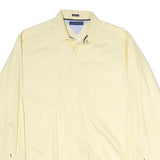 TOMMY HILFIGER Mens Yellow Shirt L Classic Cotton Long Sleeve Button Down