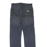 CARHARTT Mens Blue Regular Straight Denim Light W32 L34 Workwear Zip Jeans