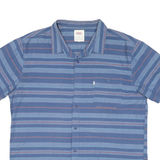 LEVI'S Mens Blue & Pink Striped Shirt 2XL Cotton Blend Casual Summer Button-Up