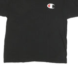 CHAMPION Mens Black Graphic T-Shirt XL Short Sleeve Crew Neck Logo