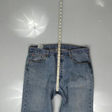 501 Levis Jeans - 36W 30L Light Wash Cotton