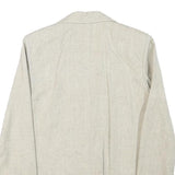 INFO Womens Cream Wool Blend Button Jacket XXS Woven Classic Blazer Elegant