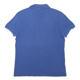 LACOSTE Mens Blue Cotton Blend Short Sleeve Polo Shirt M Casual Classic
