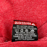 Quiksilver Graphic T-Shirt - Large Red Cotton Blend