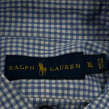 Ralph Lauren Checked Shirt - XL Blue Cotton