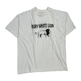 Bury White Lion Fruit Of The Loom Single Stitch T-Shirt - XL White Cotton