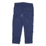 DICKIES Mens Cotton Blend Blue Regular Straight Trousers W36 L28 Casual Workwear