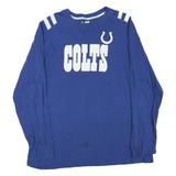 NFL Mens Blue Colts Long Sleeve Crew Neck Cotton Blend T-Shirt L