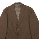 WINIKER Mens Brown Wool Pinstripe Jacket XXS Woven Button Classic Formal