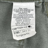 Carhartt Carpenter Trousers - 32W 30L Green Cotton