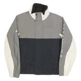 NAUTICA Mens Grey & White & Black Lightweight Zip Jacket S Polyester Blend