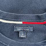 Tommy Hilfiger Branding On Sleeves Tommy Hilfiger Sweater - Medium Navy Cotton