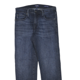 CHAPS Mens Regular Fit Jeans Blue Denim Slim Straight W32 L34 Cotton Blend Zip